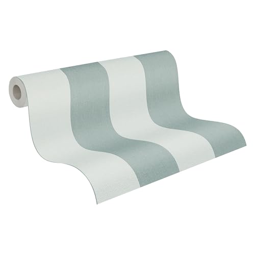 A.S. Création Papel pintado no tejido con rayas en verde verde claro – Papel pintado a rayas de alta calidad 397911 – 10,05 m x 0,53 m – Papel pintado para salón – Fabricado en Alemania
