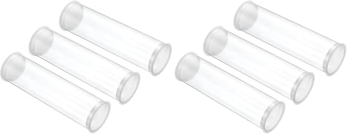 Image of PATIKIL 5.9 inch L x 1.7 inch Dia Clear Storage Tubes, 3Pcs PC Plastic Transparent Hollow Round Rigid Tube with Cap for Beads Bath Salt Container Wedding Party Favors (Pack of 2)