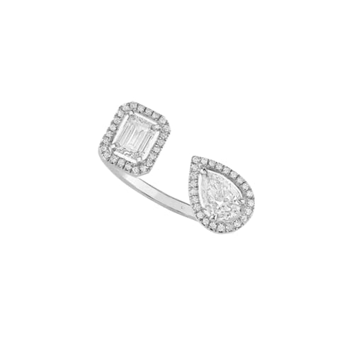 Bague ouverte ajustable pour hommes et femmes en acier inoxydable
