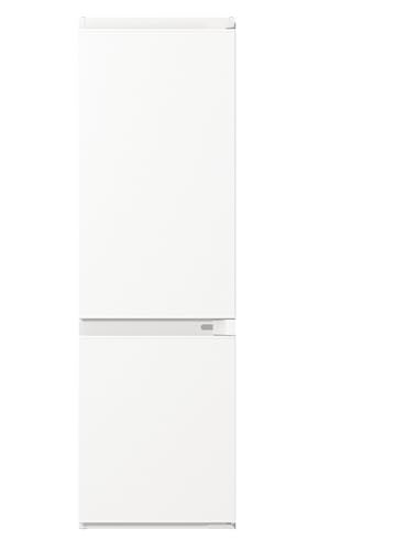 Gorenje RKI517E41 Einbau-Kühl-Gefrierkombination/178er Nische/Schlepptürscharnier/EEK: E/FrostLess/270 L/Temperaturanzeige/Gemüseschubfach/Schlepptürtechnik/Tür-warnsignal/HxBxT: 176,9x54x55cm/Weiß