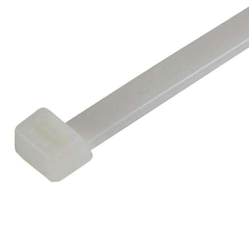 Image of GTSE 4 inch White /Clear Zip Ties, 1,000 Bulk Pack, 18lb Strength, UV Resistant Small Nylon Cable Ties, Self-Locking 4 Inch Tie Wraps