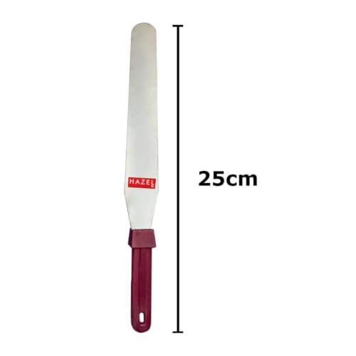Image of HAZEL Stainless Steel Palette Knife 10 Inch | Cake Spatula for Icing, Cream Spreading and Baking