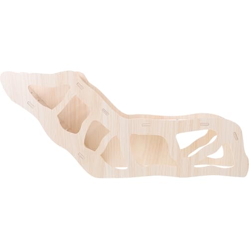 ABOOFAN Échelle pour Cage à Hamster en Bois Naturel Beige, d'escalade Sécurisé pour Rongeurs, Améliore la Santé et Cachette pour Cochons d'Inde