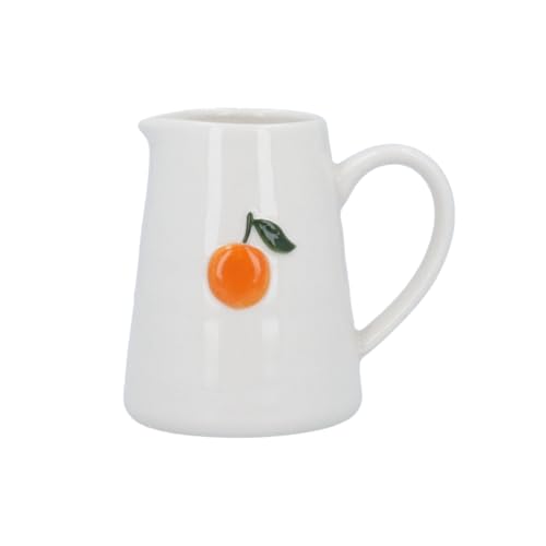 Gisela Graham Jarra pequeña con diseño de fruta naranja en relieve