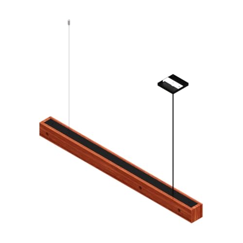 Luminaria Pendente Perseu 24w com 4 Spots Led - Madeira Maciça