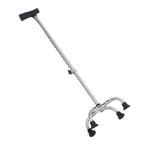 CONGARTENO Bastón Ajustable de Acero Inoxidable con Base de Cuatro Puntas Plana Antideslizante Bastón Ergonómico para Caminar con Soporte de Equilibrio para Mayores Hombres y Mujeres CONGARTENO Bastón Ajustable de Acero Inoxidable con Base de Cuatro Puntas Plana Antideslizante Bastón Ergonómico para Caminar con Soporte de Equilibrio para Mayores Hombres y Mujeres