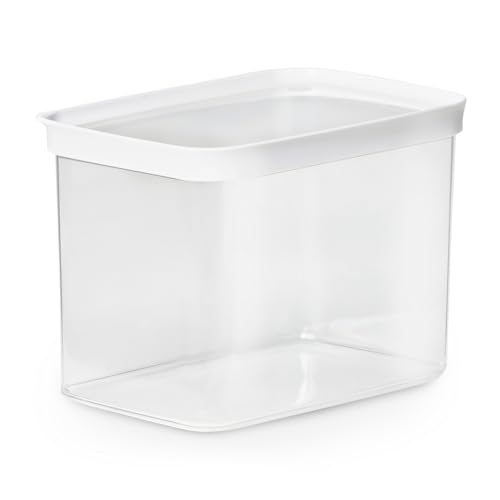 Emsa Optima Trockenvorratsdose 4,4 Liter, rechteckig, 100 Prozent sicher, hygienisch, platzeffizient, Frischedichtung, transparentes Design, Schnappverschluss, N1142500*