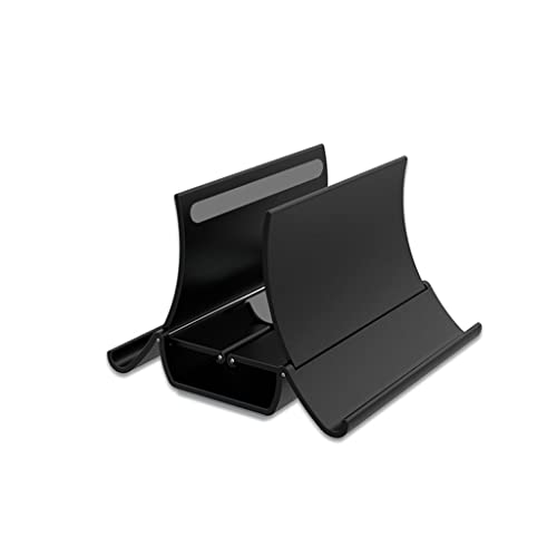 Soporte vertical para ordenador portátil estante de colocación universal por gravedad negro 2