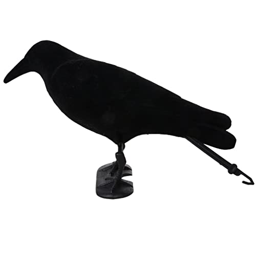 2X Flocked Crow Decoy Full Body With Peg And Legs #TOP5