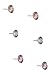 GUESS Factory Women's Tri-Tone Logo Button Stud Earrings Set