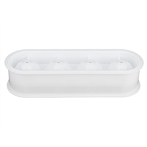 Molde Cubitos de Hielo Bola Whisky ABS Blanco 2 Piezas miniatura 5