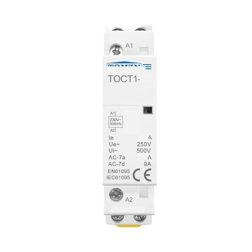 Contacteur modulaire AC TOCT1 2P 25A 220V relais domestique rail DIN 50/60Hz 2NO