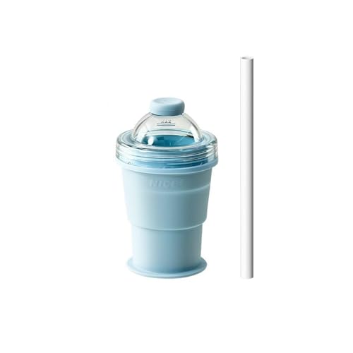 Vaso plegable con molde para hielo de silicona portátil miniatura 1