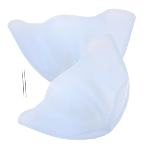 PENIKOKO 2 Juegos Gorro para Mechas de Silicona Reutilizable con Gancho y Aguja de Acero para Tintes Cómodo y para Doméstico y Peluquería de Unidades Azul