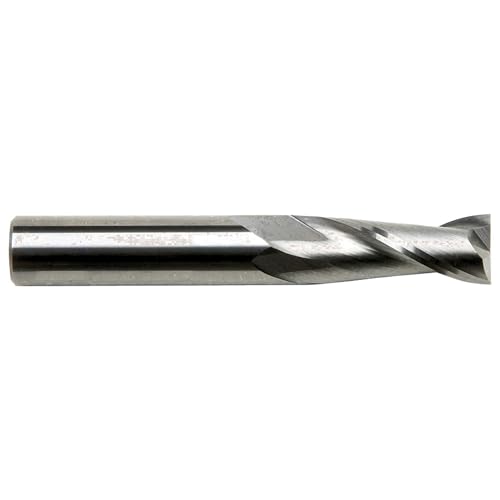 GS Tooling 102697 2.5mm Diameter x 3mm Shank 2-Flute Regular Length Blue Series Carbide End Mill