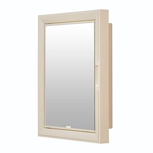 Image of CIPLA PLAST Glam Mirror Cabinet for Bathroom | Multipurpose Shelf | Wall Mounted Shelves | Bathroom Cabinet for Storage | Shelves | (BRC-930) (Ivory)