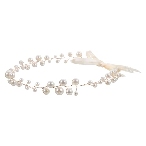 Tocado para el cabello de vid: diadema corona y accesorios nupciales con perlas
