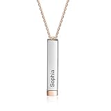 Hidden Message Necklace for Couples - Handmade Secret Message - Relationship Pendant for Long Distance with Names, Date, Coordinates