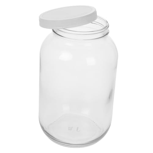 Holibanna Botella De Almacenamiento Frasco Fabricante Fermentar Vacío Contenedores De Tarros De Conservas Tarros De Cristal Congelador Equipo Tarro Hermético Exprimidor Transparent Vidrio