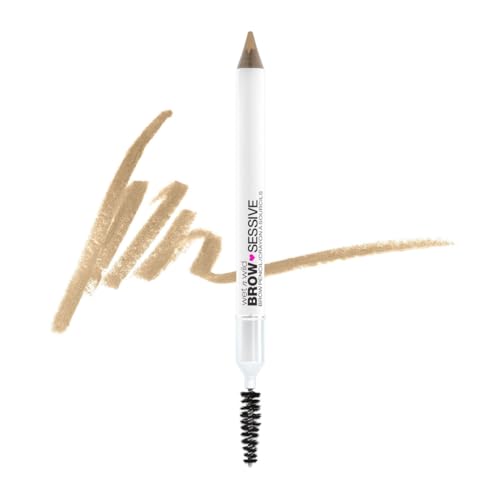 wet n wild Brow-Sessive Brow Pencil, Ultra-Precise Dual Ended Spoolie Brush for Perfect Buildable Blendable Shaping, Natural Lasting Shades for Every Brow, Cruelty-Free & Vegan- Medium Brown(Packaged)