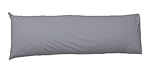 Bolster Pillow Case Long Body Orthopaedic Support Maternity Pregnancy Pillow Case (Double 4.6 FT 19"X 54", Grey)