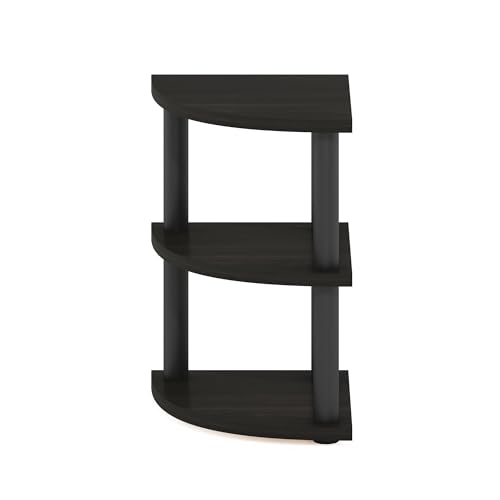 Image of Furinno Turn-N-Tube Kitchen Countertop Organizer, 3-Tier Corner Countertop Organizer Shelf, Corner Shelf, for Kitchen, Pantry, Organizers and Storage, Espresso