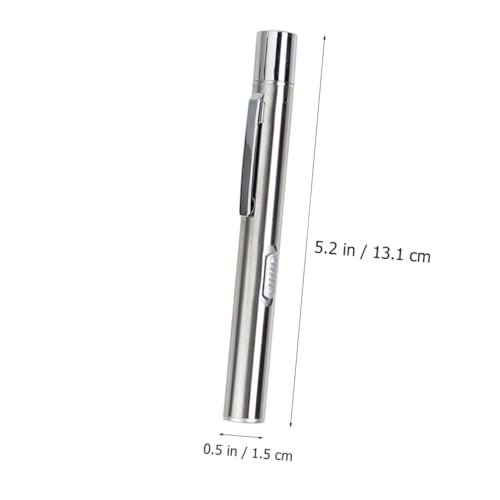 Linterna médica LED de acero inoxidable recargable pack de 2 unidades con clip 2