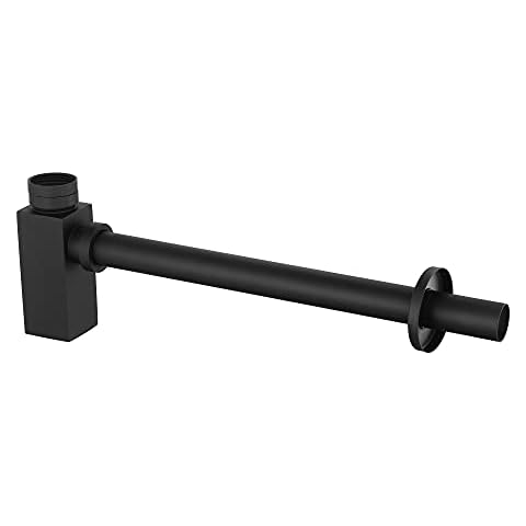 ENKI W58 Matte Black Bottle Trap Waste Cover