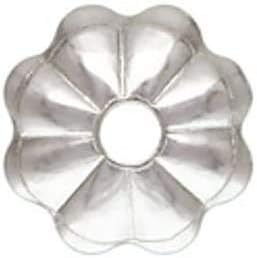 100 Qty. 4.5mm Corrugated Bead Cap .925 Sterling Silver by JensFindings