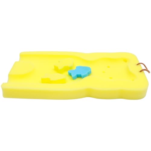 Genérico Alfombrilla de Baño para Bebés Antideslizante Cojín Esponjoso de 48X27X4 CM Diseño de Osito Amarillo Soporte Cómodo y Seguro para Bañar Recién Nacido