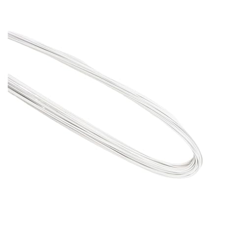 Floral Wire 50pcs 80cm Long Wire Artificial Branches Twigs Iron Used for DIY Nylon Stocking Flower Making Accessories(White)