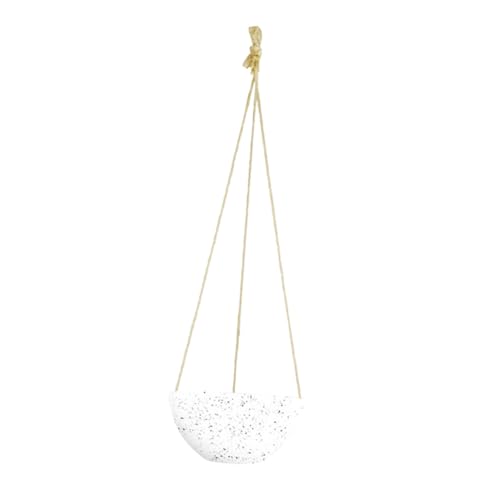 VICASKY Vaso Sospeso in Plastica Effetto Marmo Resistente Sole e Gelo Fioriera Appesa per Interni ed Esterni per Balcone Giardino e Ufficio Design Moderno e Salvaspazio