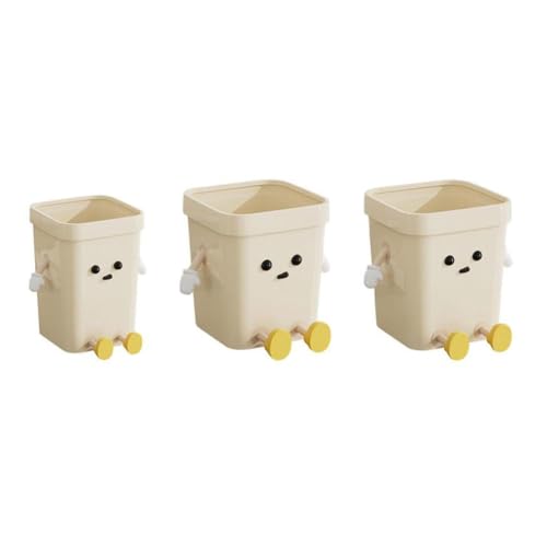 Bote de basura moderno sin tapa para hogar miniatura 5