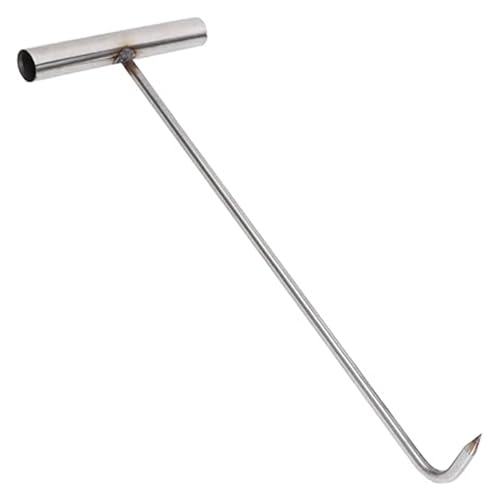 Gancho para tapa de alcantarilla en T de acero inoxidable con varilla de 12mm y 88cm