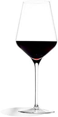 Stölzle Lausitz Quatrophil red wine glasses, set of 6 hand-blown appearance, dishwasher-safe,Transparent,568 ml