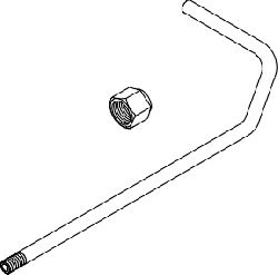 Drain Tube for Pelton & Crane for OCR (A4), OCR+ (A8) PCT146