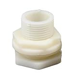 FUANA ABS Teichfilter Anschluss Aquarium und Fisch für Tank 1/2 Zoll (20mm) & 3/4 Zoll (25mm) Drainage Pipe Fitting, 1 Pack, Weiß G3/4