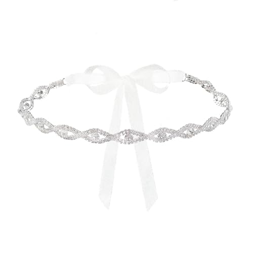 Elegant Crystal Bridal Waist Belt, Handcrafted Rhinestone Ribbon for Women's Wedding