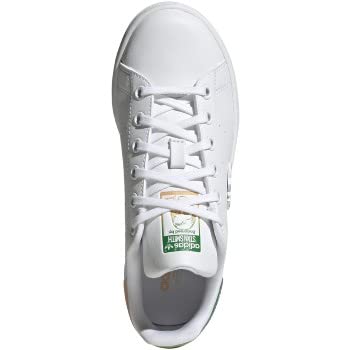 adidas Originals Girl's Stan Smith (Big Kid) White/Green/Pulse Amber 5.5 Big Kid M2