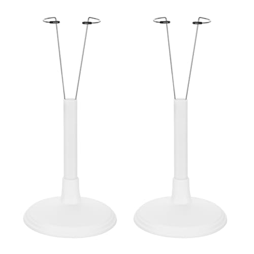 HEARTOOL Adjustable Doll Stand, Fits 12 Inch Doll Plastic Display Holder Support Retractable Waist Action Figure Stand Display Base Waist 1.2