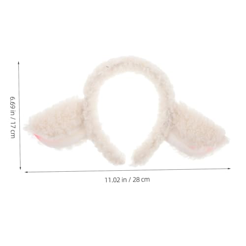 COLLBATH Plüsch Schafstirnband Lammohren Haarreif Weich Für Mädchen Und Frauen Cartoon Kopfschmuck Cosplay Bühnenauftritt Mit Sicherem Halt