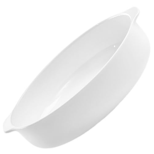 COLLBATH Large Baking Dish with Handles Pie Dish for Loaf Pans Casserole Decorative Salad Plate