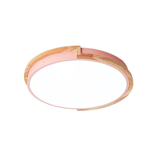 DOBQHWY Iluminación Empotrable Techo Escandinavia Luz Superficie Plana para El Hogar Súper Brillante Luminaria Lámpara Empotrada Regulable Creative 3 Luces Panel Macarrón con Madera Entrada Vestíbulo