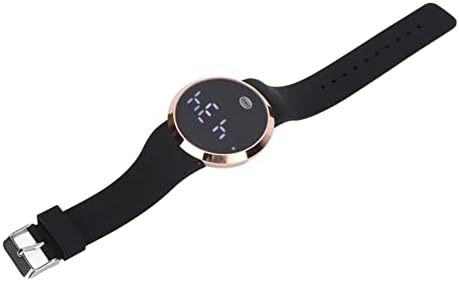 Fabater LED Watch Touch Screen, Adjustable Rainproof Digital Watch for Men Women, Stylish Couple for Leisure Sports Business Parties - Easy Operation, Comfort Fit (Gold Shell Black Belt) - 3