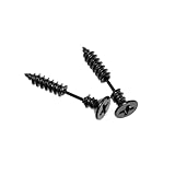 Genérico Pendientes de Rosca de Tornillo para Cartílago, Estilo Punk Unisex, Acero Inoxidable Negro, 1 Par, Joyas Oreja Hip Hop para Fiestas y Uso Diario