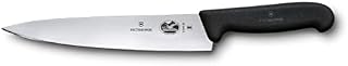 Victorinox" Fibrox Straight Edge Carving Knife with 22 cm Blade, nylon, Black, 30 x 5 x 5 cm