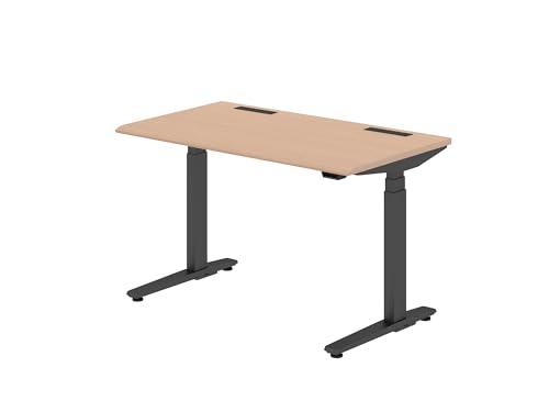 オカムラ スイフトライト 電動昇降デスク スタンディングデスク 簡易組立 レバースイッチインジケータ無 ネオウッドライト/ブラック 幅120cm×奥行70cm 3S2EVJ-MY12