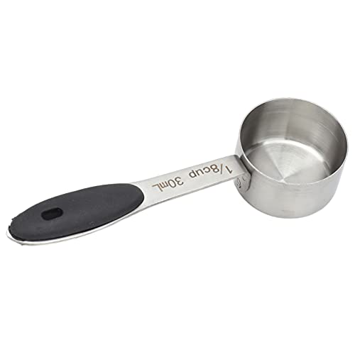 Generic Kaffemätskopa i Rostfritt Stål 30ml Stor Kapacitet Anti-halk Handtag Rund Design för Hemköket