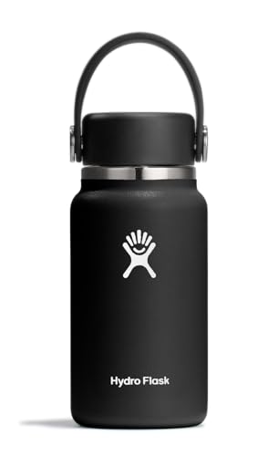 Image of Hydro Flask Micro Bottle - Leak Proof Purse or Pocket Flask - Insulated Mini Water Bottle 6.7 Oz Black