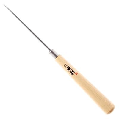 KAKURI Awl Tool for Sewing, Scratch Wood, Leather, Punch, Book Binding, Sharp Japanese Stainless Steel Scratch Awl 7" Long Multitool, Maple Wood Handle, Made in Japan